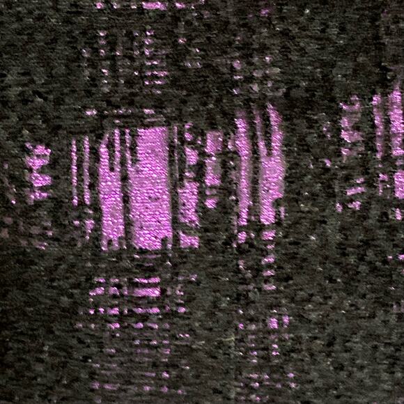 Samuel Dong Purple Shimmer Black Plaid Cropped Blazer Shawl Collar Sz XL Career - Picture 6 of 11